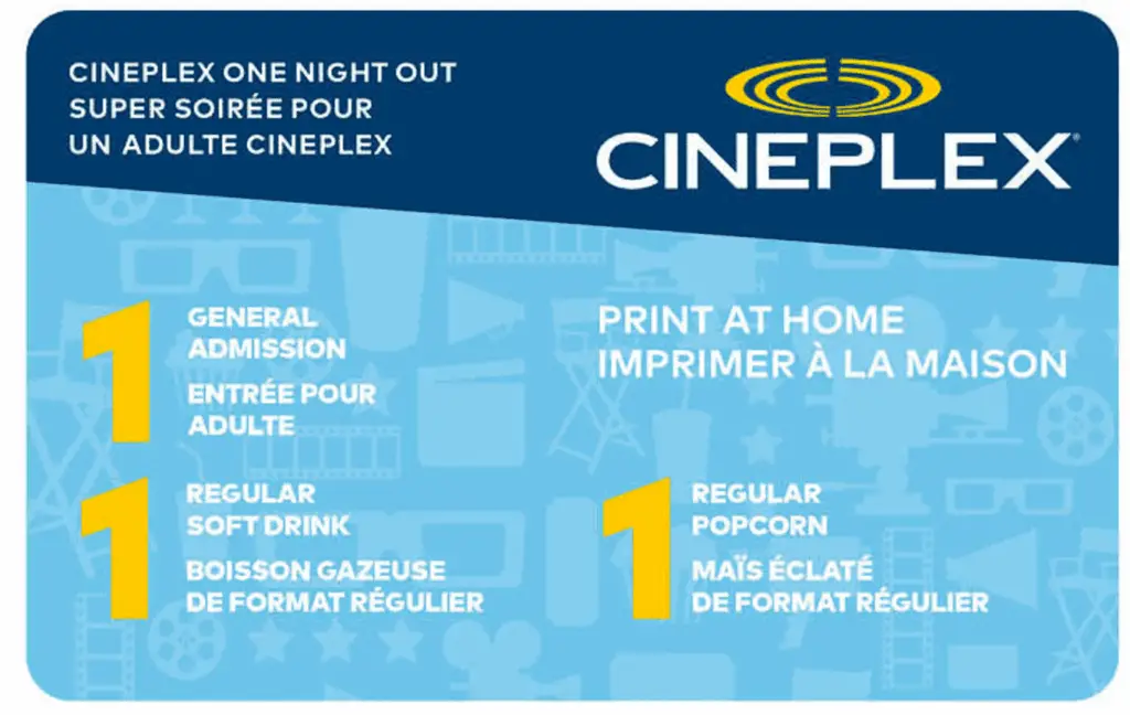 Cineplex One Night Out ticket